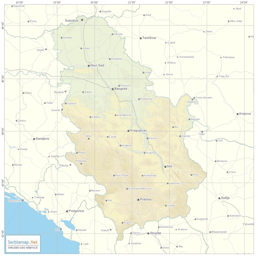 nema karta reke srbije Map nema karta reke srbije