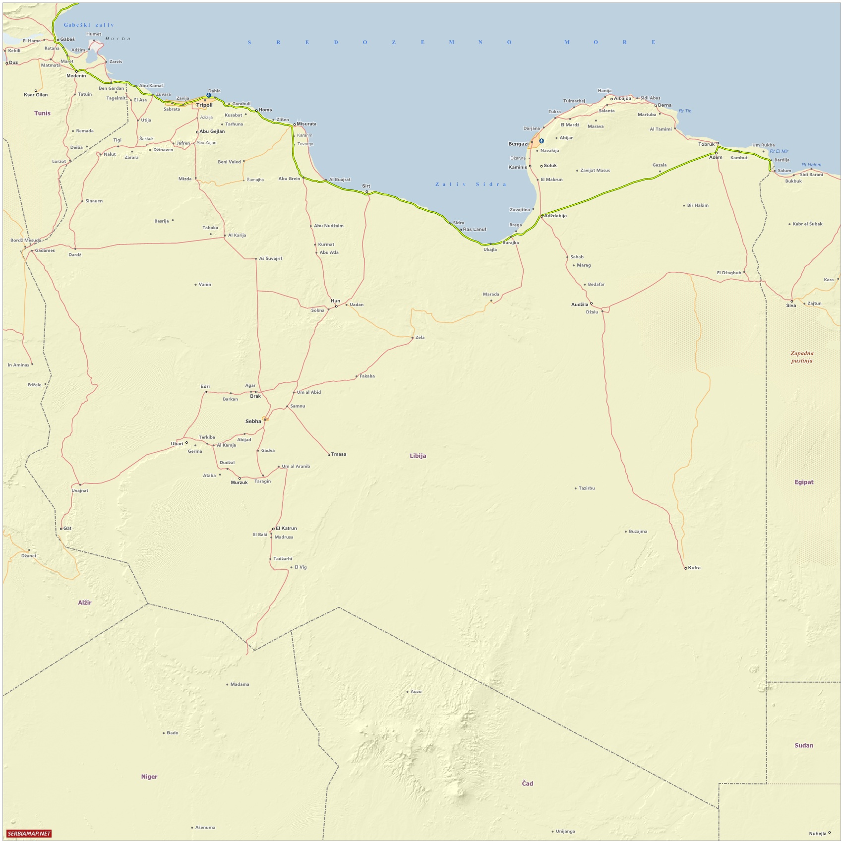 Map of Libya